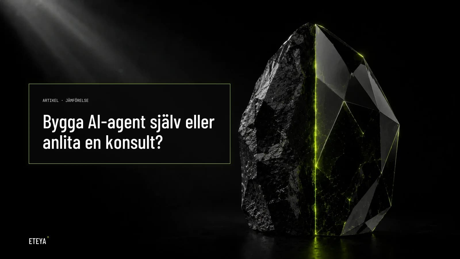 Bygga AI-agent själv eller anlita en konsult